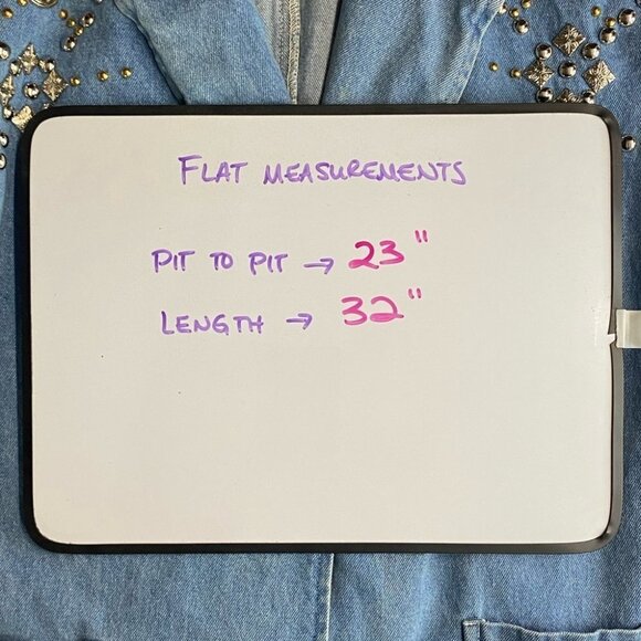 Vintage Pado Oversized Bedazzled Denim Jacket M - Picture 4 of 16